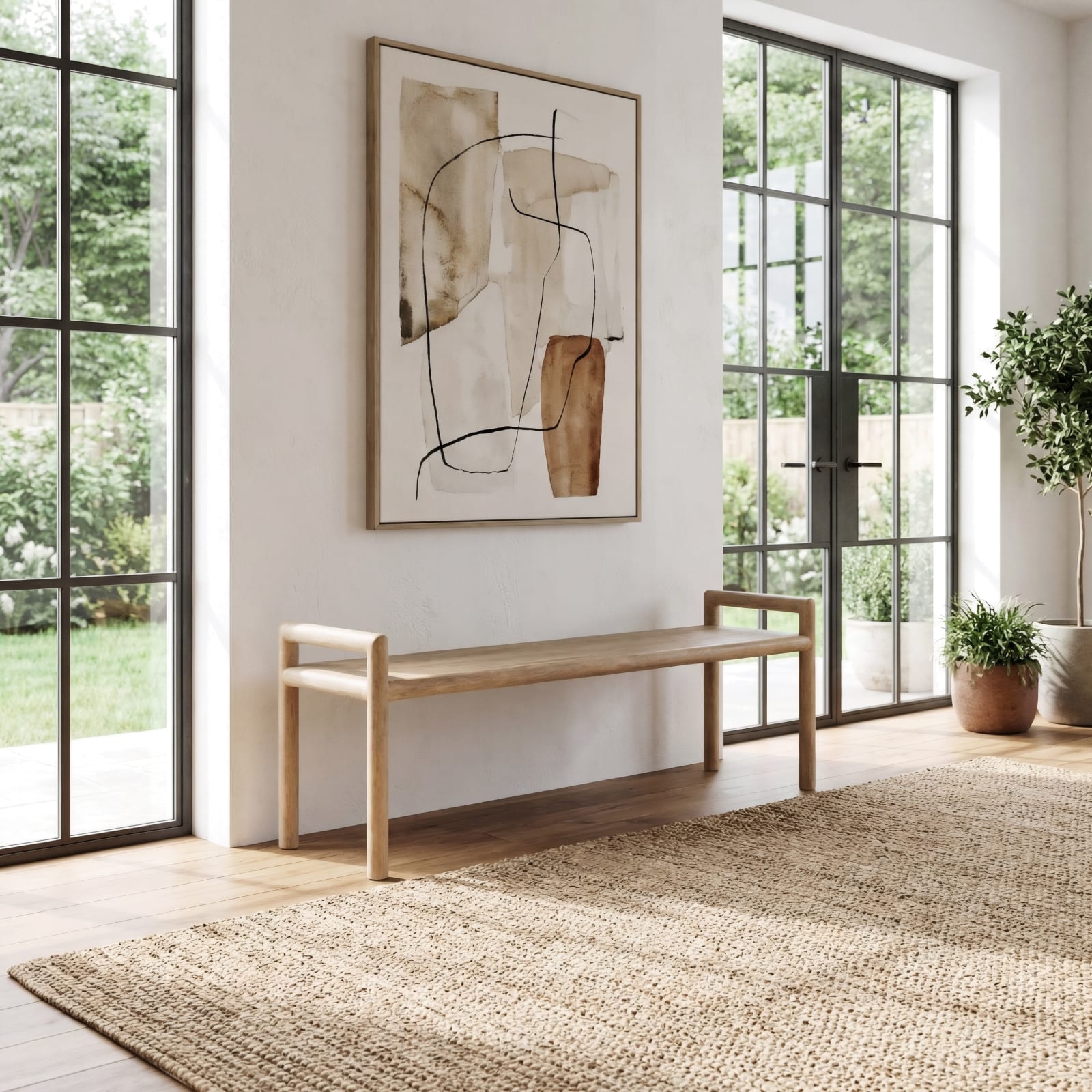 Dorsey Wood Bench - Granola