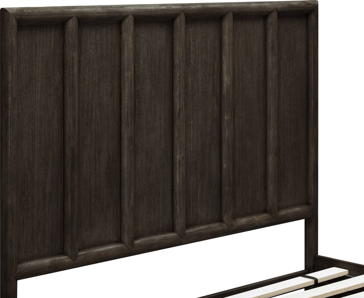 Dorsey Queen-size Wooden Panel Bed in Basalt Grey – view 9