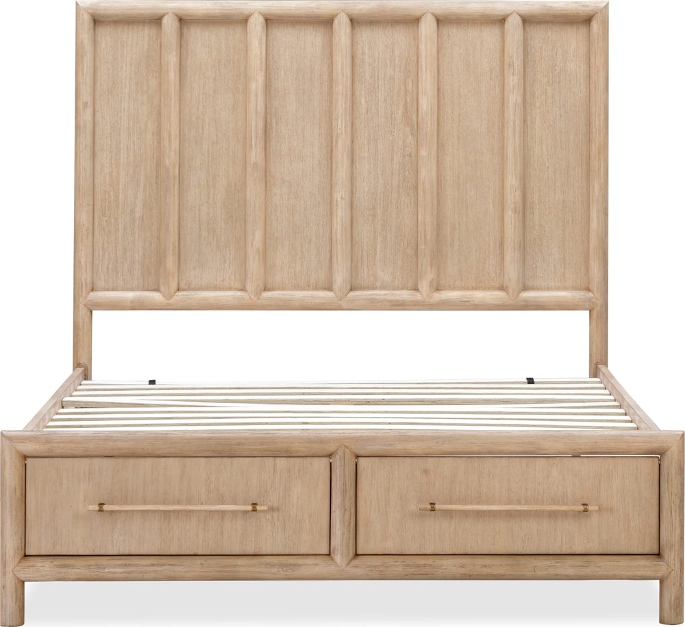 Dorsey California King-size Two Drawer Storage Bed in Granola – view 10