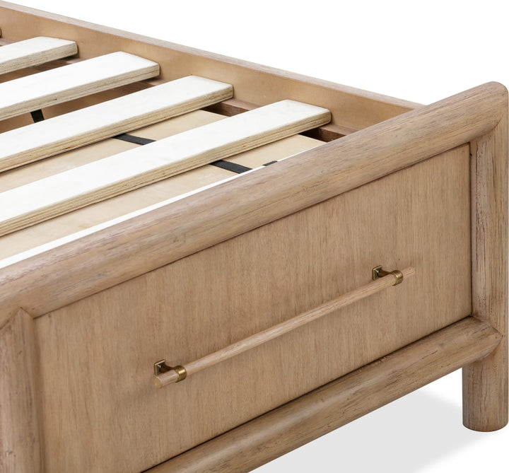 Dorsey Queen-size Two Drawer Storage Bed in Granola – view 13