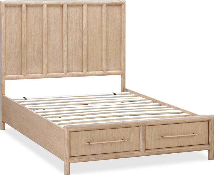 Dorsey King-size Two Drawer Storage Bed in Granola – view 4