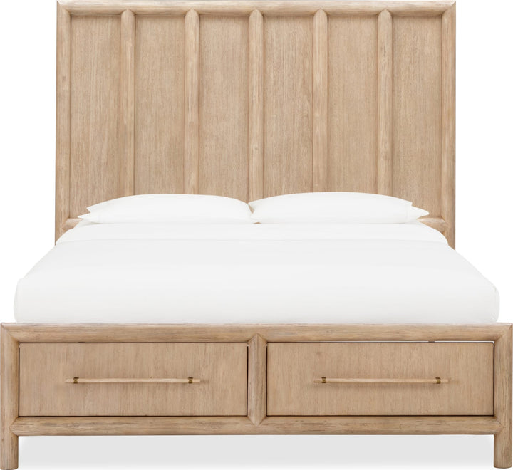 Dorsey California King-size Two Drawer Storage Bed in Granola – view 5