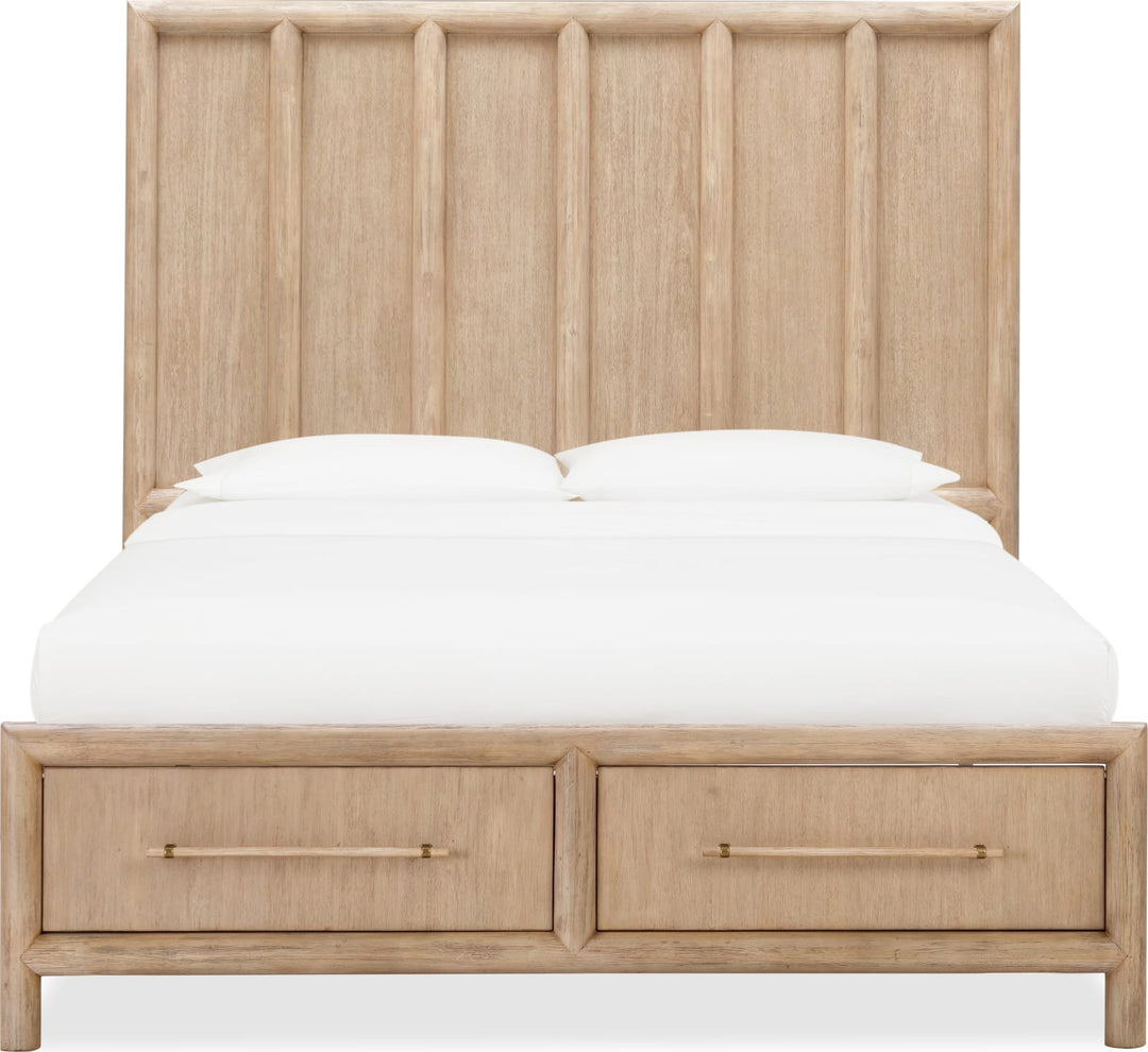 Dorsey California King-size Two Drawer Storage Bed in Granola – view 5