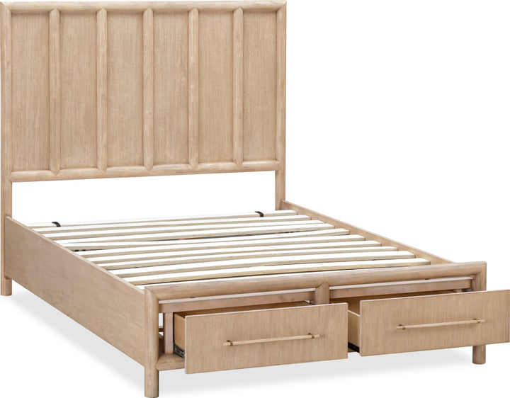 Dorsey Queen-size Two Drawer Storage Bed in Granola – view 8