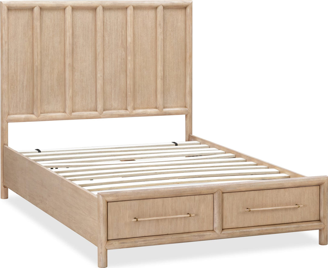 Dorsey California King-size Two Drawer Storage Bed in Granola – view 9