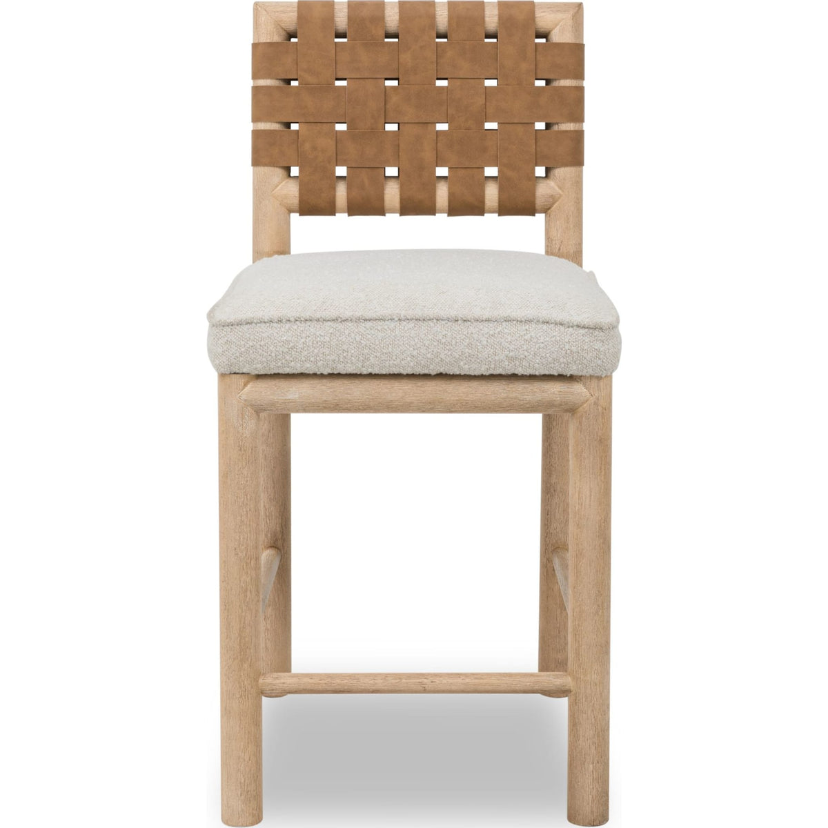 Dorsey Woven Back Counter Stool in Granola and Ginger