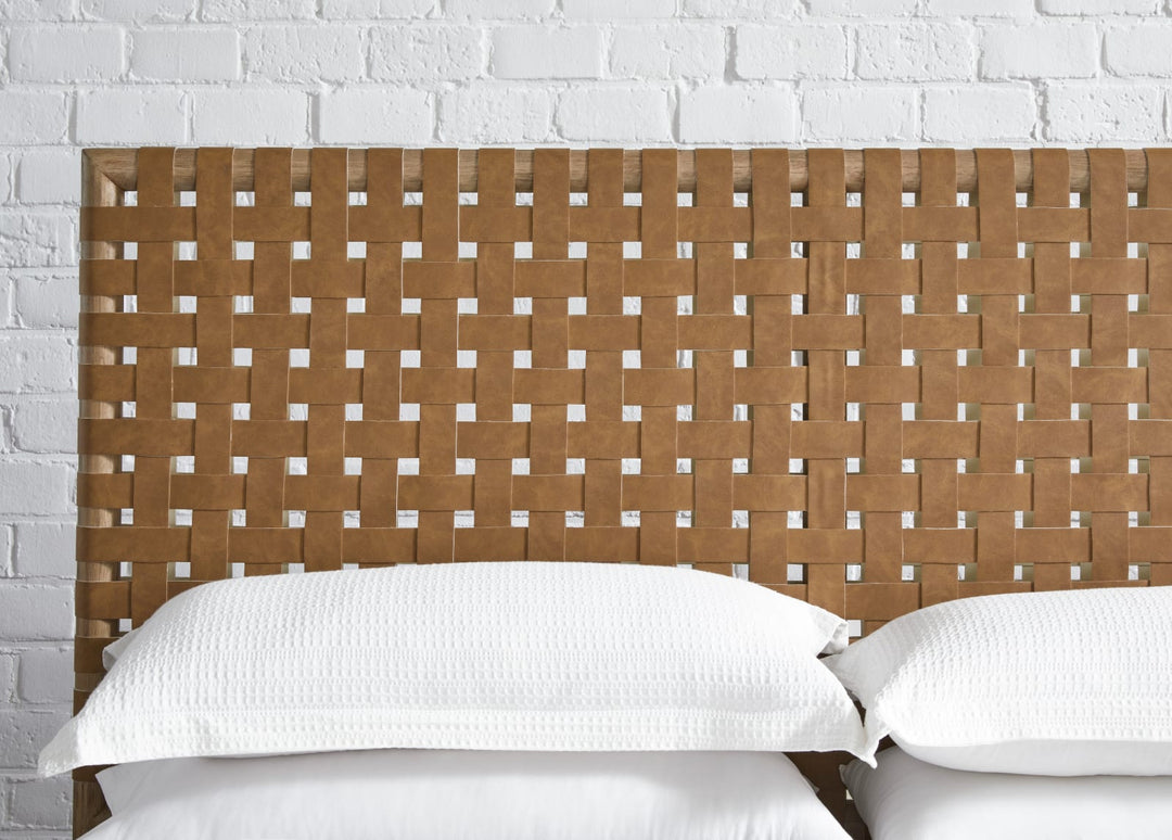 Dorsey Full-size Woven Panel Bed in Granola and Ginger – view 2
