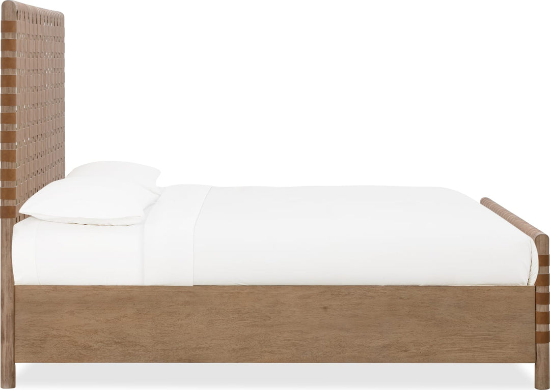 Dorsey California King-size Woven Panel Bed in Granola and Ginger – view 5