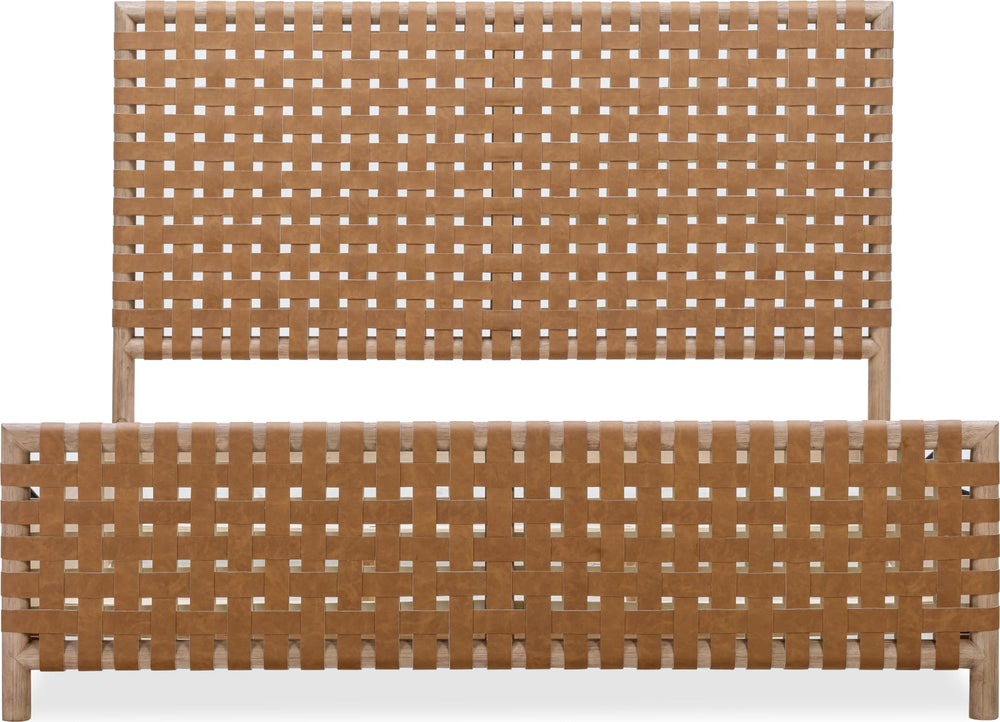 Dorsey Queen-size Woven Panel Bed in Granola and Ginger – view 7