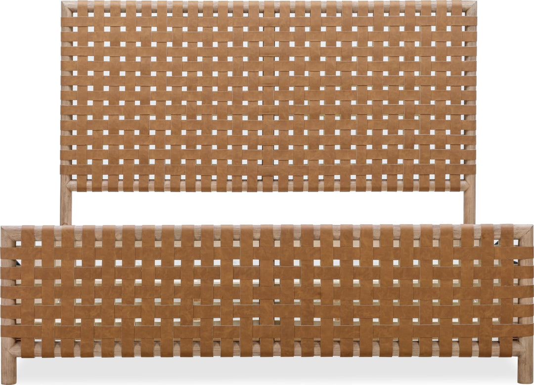 Dorsey Queen-size Woven Panel Bed in Granola and Ginger – view 7