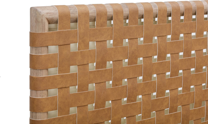 Dorsey Queen-size Woven Panel Bed in Granola and Ginger – view 8