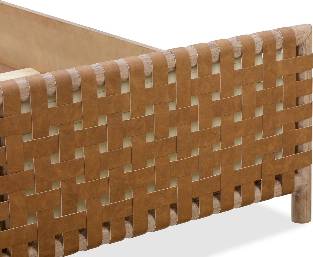 Dorsey King-size Woven Panel Bed in Granola and Ginger – view 9