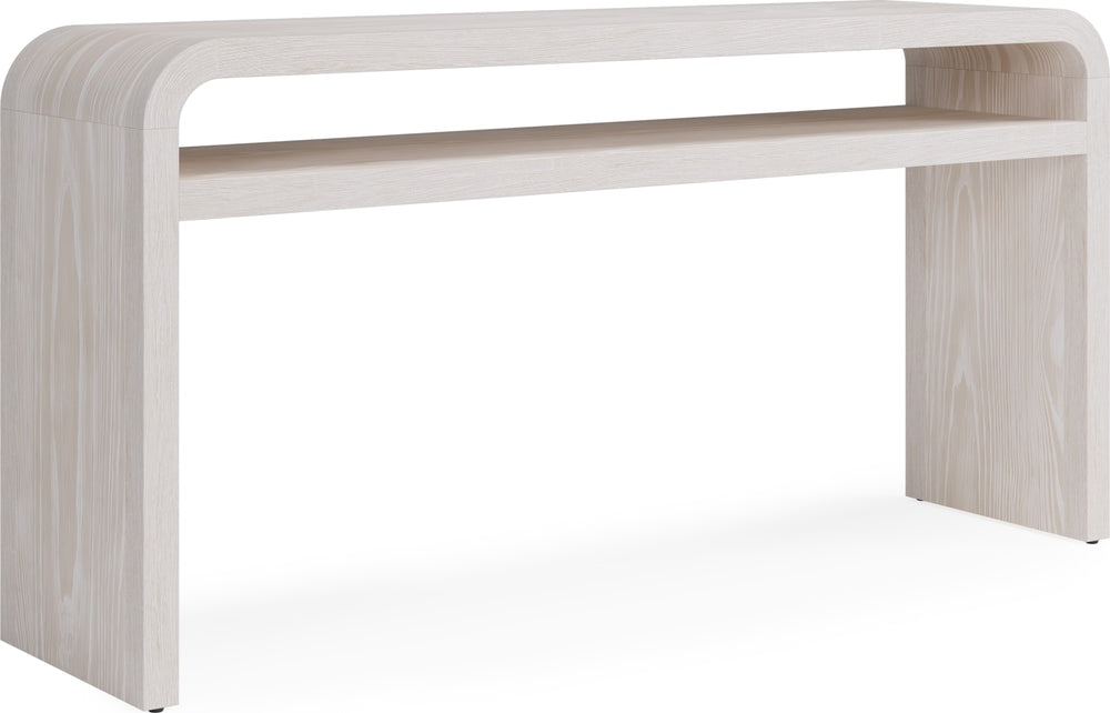 Drake Ash Wood Console Table in Sugar – view 3