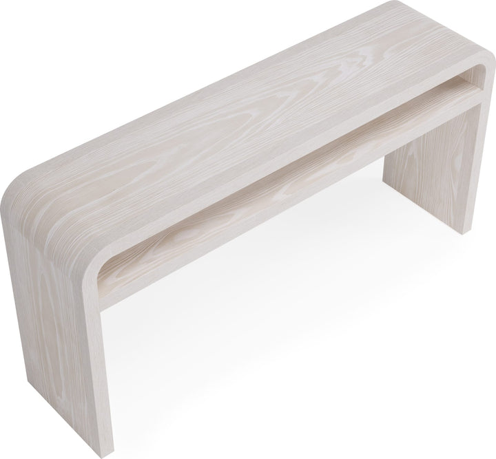 Drake Ash Wood Console Table in Sugar – view 4