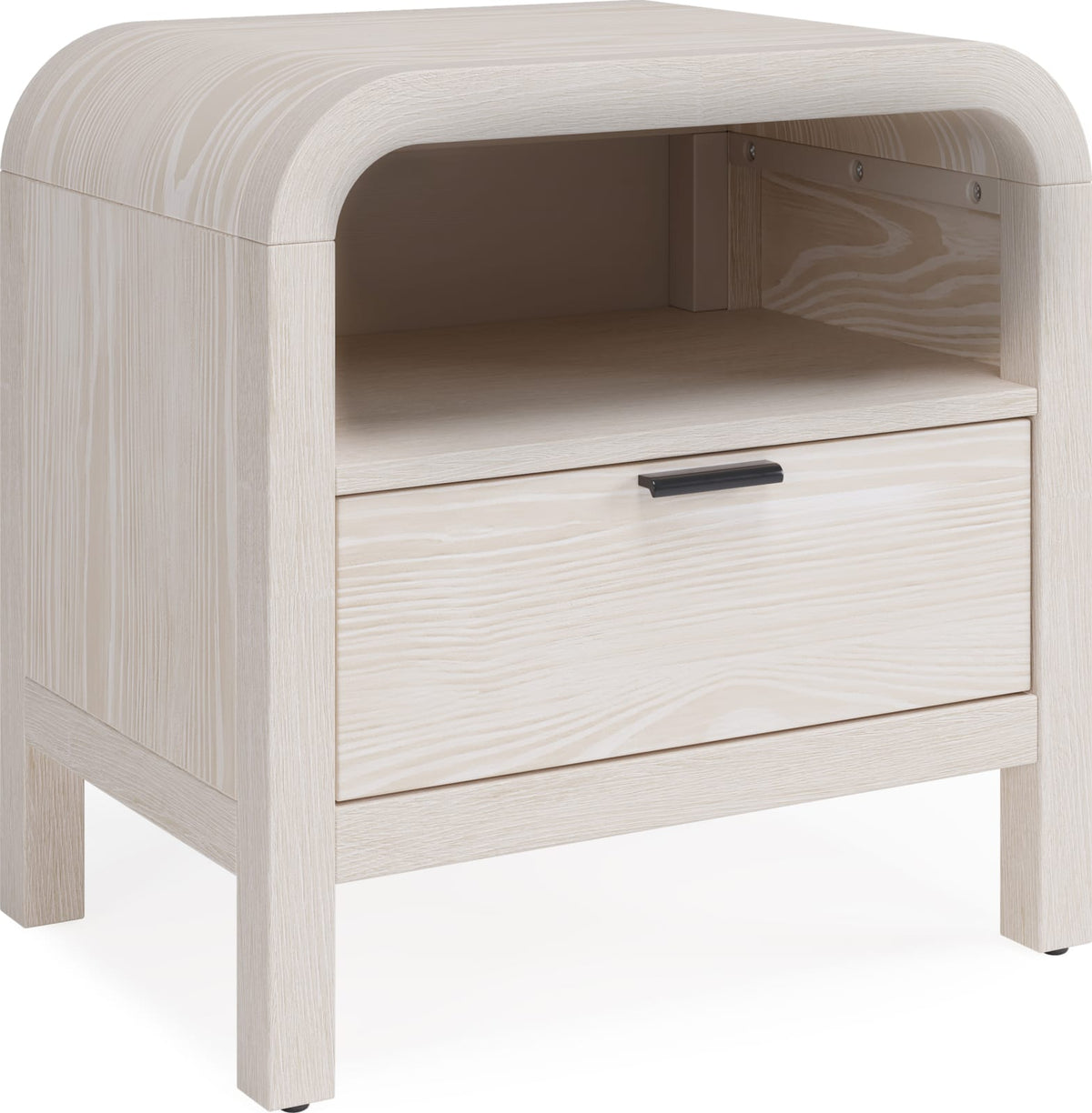 Drake One Drawer One Shelf USB-Charging Nightstand in Sugar view 3