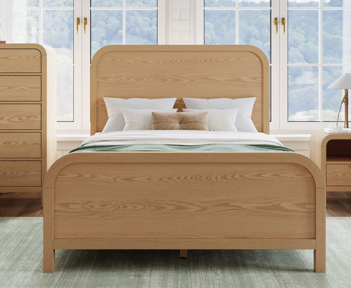 Drake Queen Bed - Timber