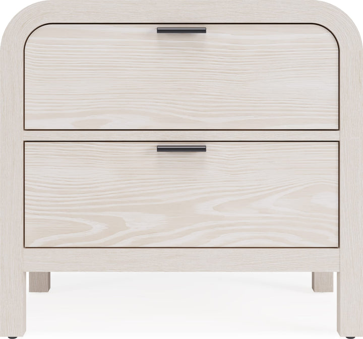 Drake Two Drawer USB-Charging Nightstand in Sugar – view 3