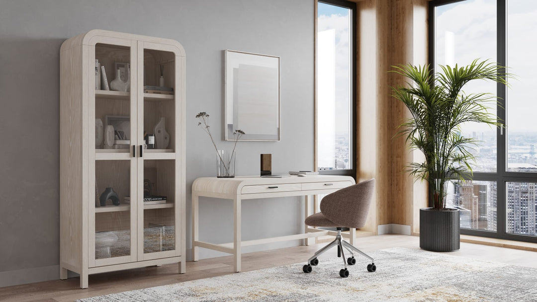Drake Two Drawer Writing Desk in Sugar – view 7