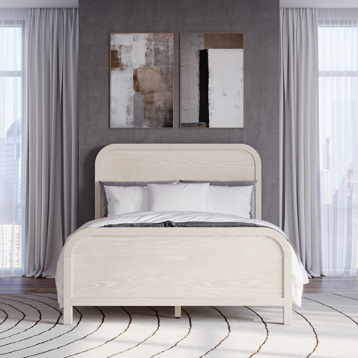Drake Queen-size Wood Platform Bed in Sugar