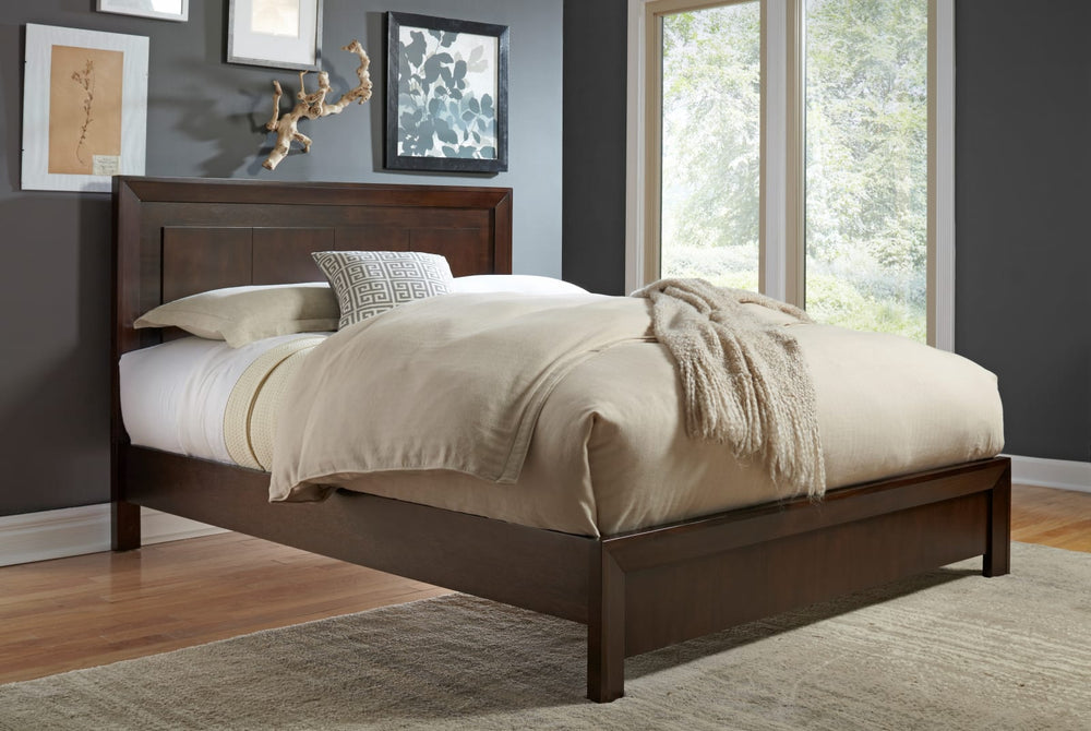 Element California King Size Platform Bed in Chocolate Brown
