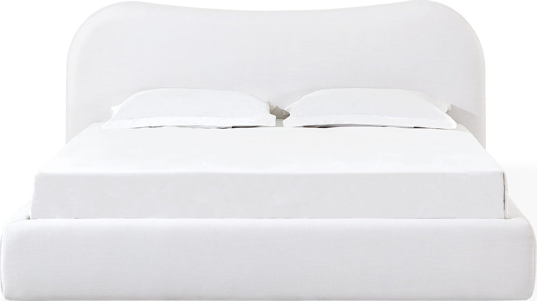 Elena Full-size Upholstered Bed in Vanilla Linen – view 3