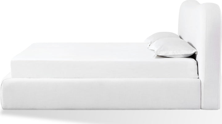 Elena Queen-size Upholstered Bed in Vanilla Linen – view 5