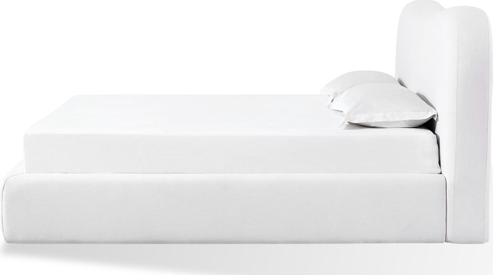 Elena Queen-size Upholstered Bed in Vanilla Linen – view 5
