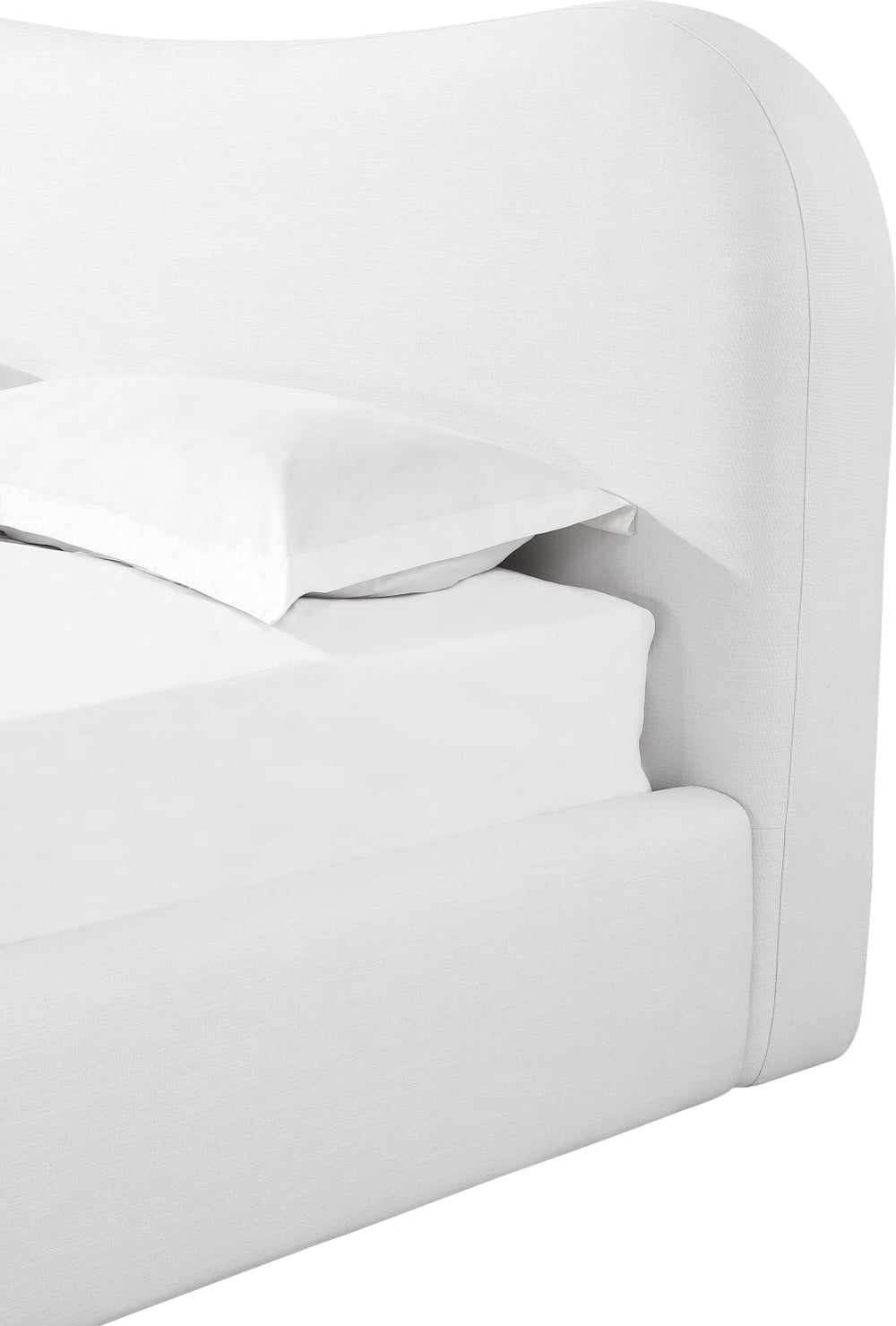 Elena Full-size Upholstered Bed in Vanilla Linen – view 6