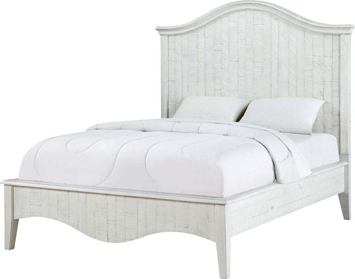 Ella Solid Wood California-King Crown Bed in White Wash – view 5