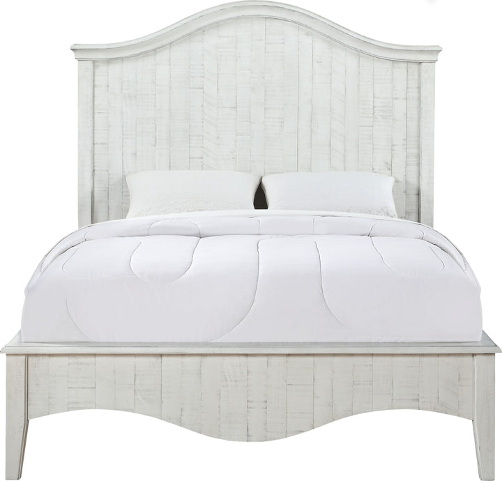 Ella Solid Wood California-King Crown Bed in White Wash – view 6
