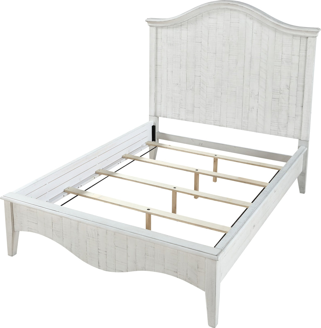 Ella Solid Wood California-King Crown Bed in White Wash – view 8