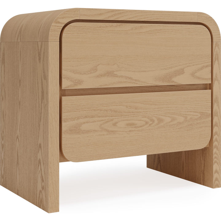 Modus Furniture Przy81B Elora Two Drawer Nightstand In Timber