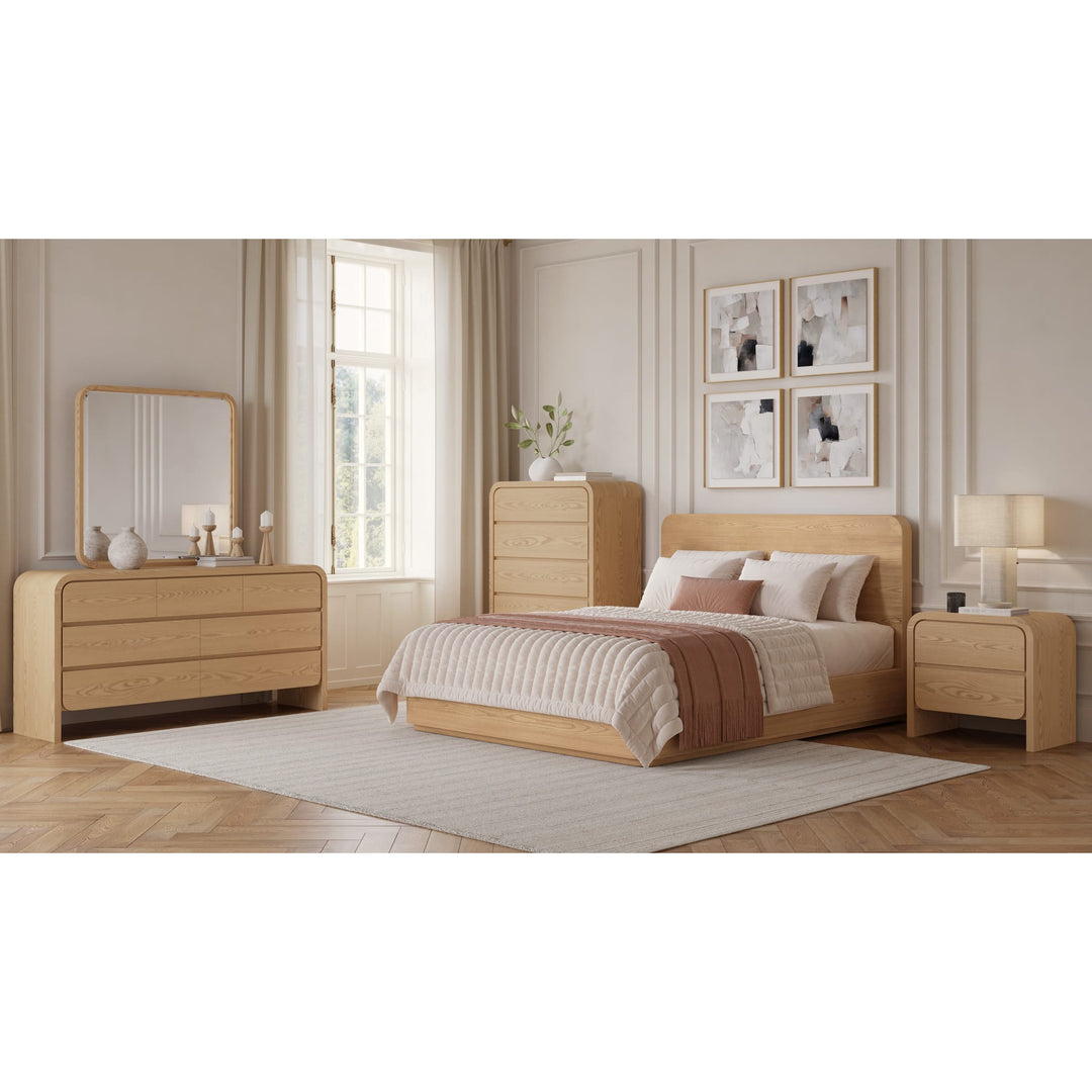 Modus Furniture Przy81B Elora Two Drawer Nightstand In Timber