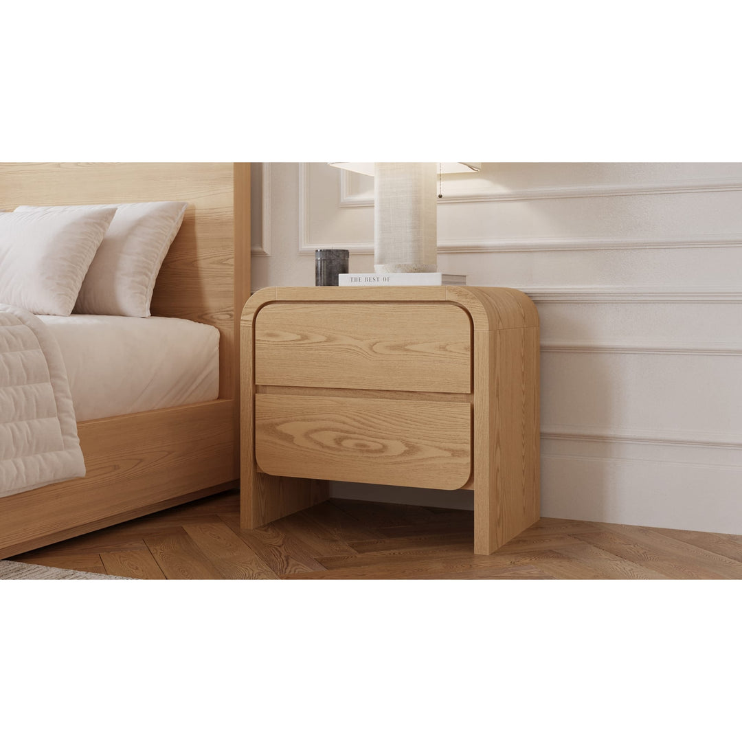 Modus Furniture Przy81B Elora Two Drawer Nightstand In Timber