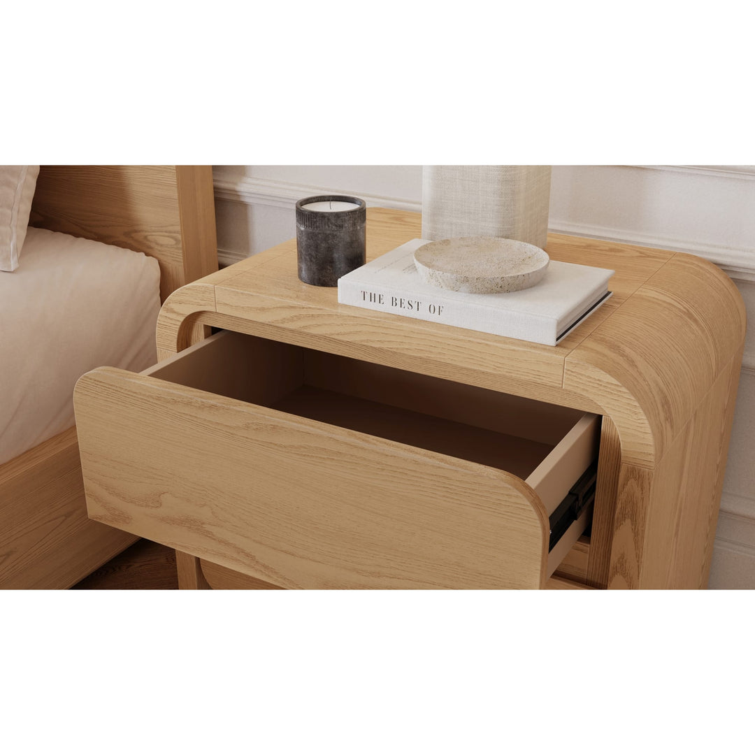 Modus Furniture Przy81B Elora Two Drawer Nightstand In Timber