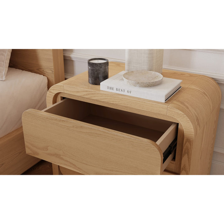 Modus Furniture Przy81B Elora Two Drawer Nightstand In Timber