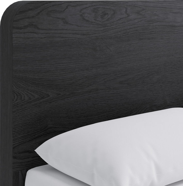 Elora Queen-Size Ash Wood Platform Bed in Jet – view 5