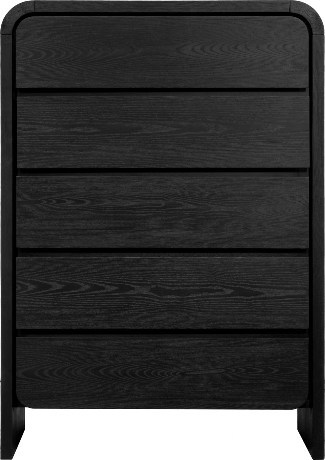 Elora Five Drawer Chest in Jet Black Ash – view 2