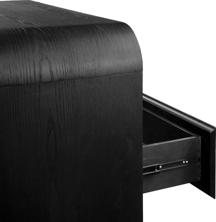 Elora Five Drawer Chest in Jet Black Ash – view 4