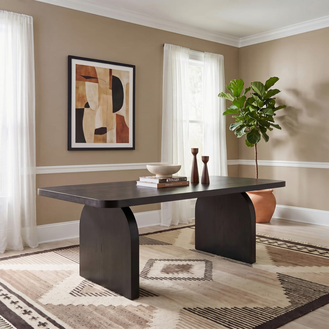 Elora Rectangular Dining Table - Jet