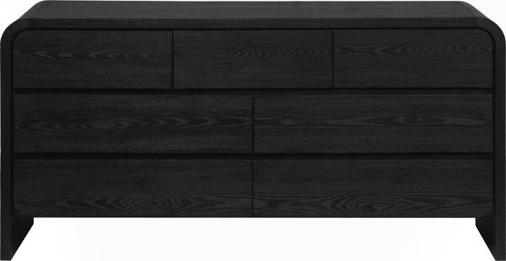 Elora Seven Drawer Dresser in Jet Black Ash – view 3