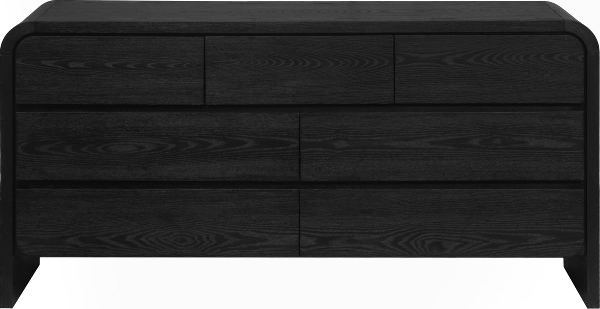 Elora Seven Drawer Dresser in Jet Black Ash view 3
