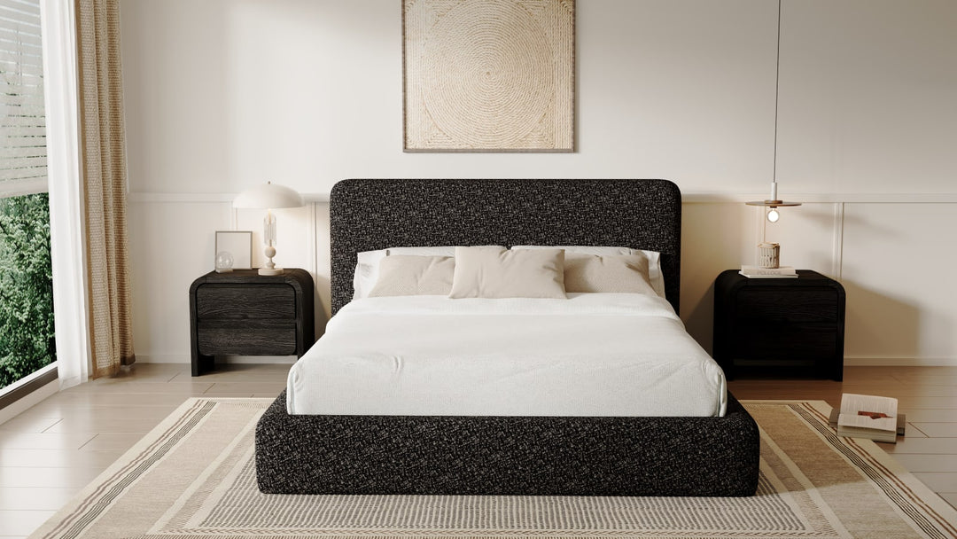 Elora Full-Size Upholstered Platform Bed in Moonlight Chenille – view 7