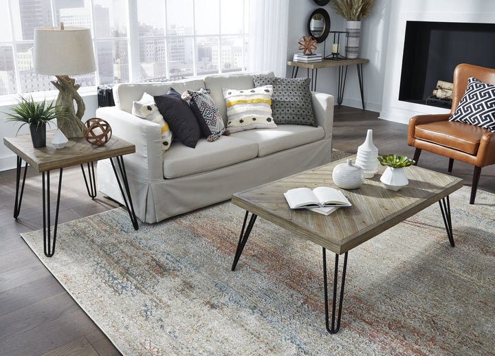 Everson Solid Fir Console Table in Sand Dollar – view 3