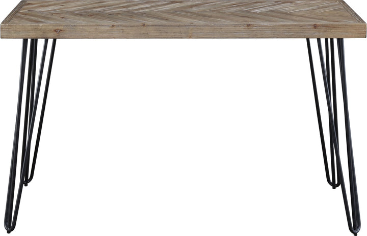 Everson Solid Fir Console Table in Sand Dollar – view 6
