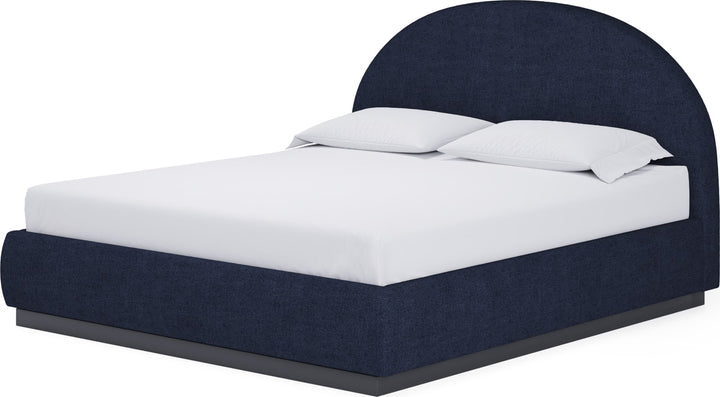 Flex Queen-size Upholstered Bed in Blue Jeans Chenille – view 6