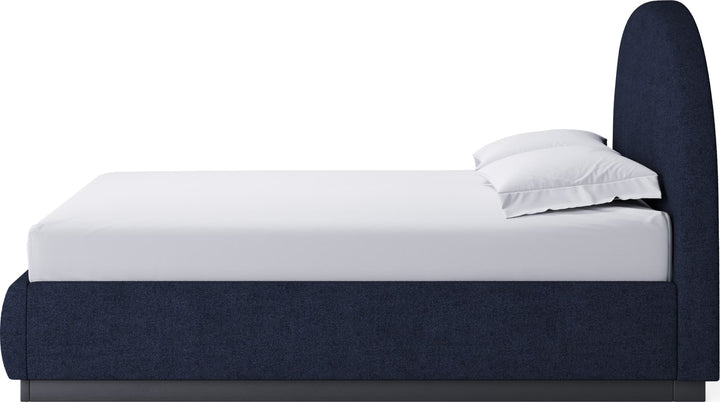 Flex Queen-size Upholstered Bed in Blue Jeans Chenille – view 7
