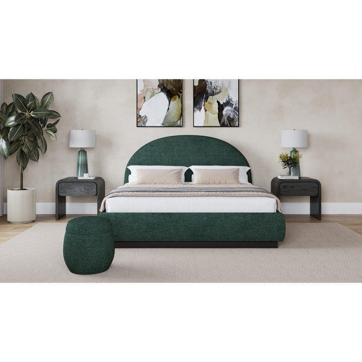 Flex Upholstered Bed in Blue Jeans Chenille