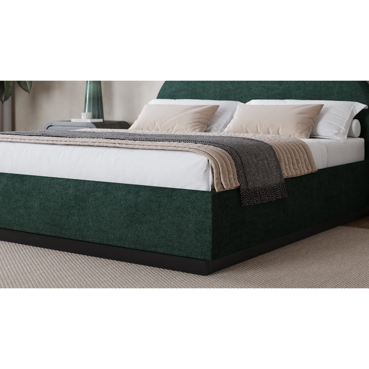 Flex Upholstered Bed in Blue Jeans Chenille