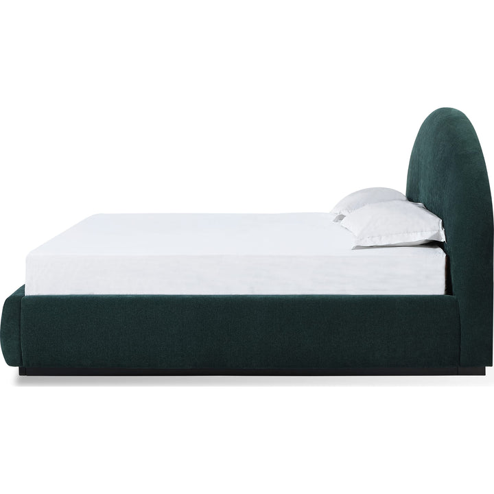 Flex Upholstered Bed in Blue Jeans Chenille